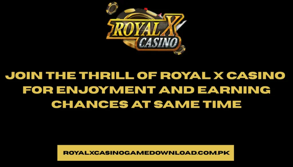 Royal X Casino presenting details about available online games, including slots and color prediction, along with platform features, user bonuses, and account access options for players.